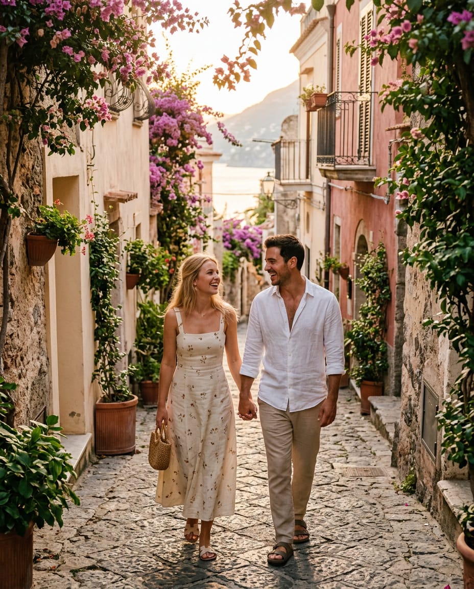 Urlaubsspaziergang zu zweit — Girlfriend Experience Reisebegleitung